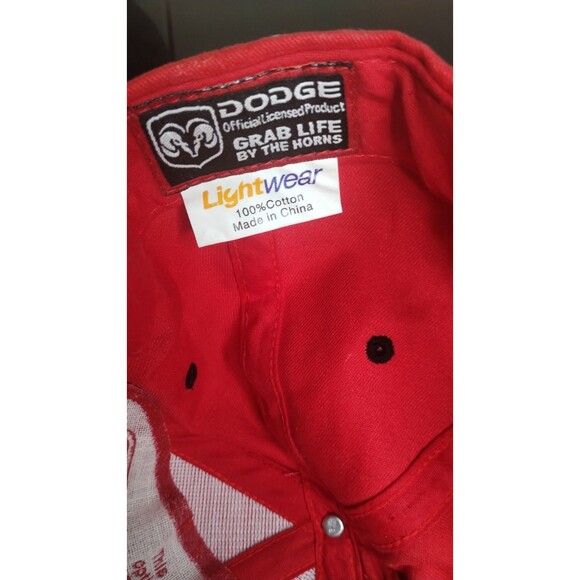 Dodge Motorsports Light Wear Strapback Hat Red Adjustable NASCAR - Picture 6 of 8